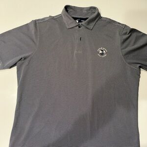 Pebble Beach Navy Striped Polo Shirt